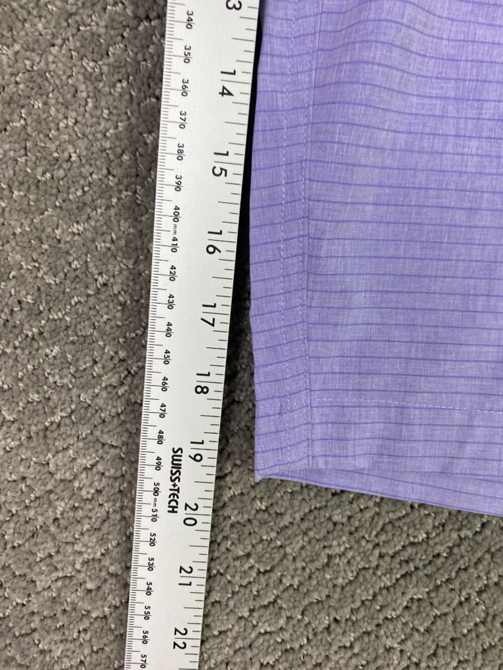 FootJoy Polo Shirt Mens 32 Lilac Lavender Purple Stripe Golf Performance Wear - Picture 10 of 11